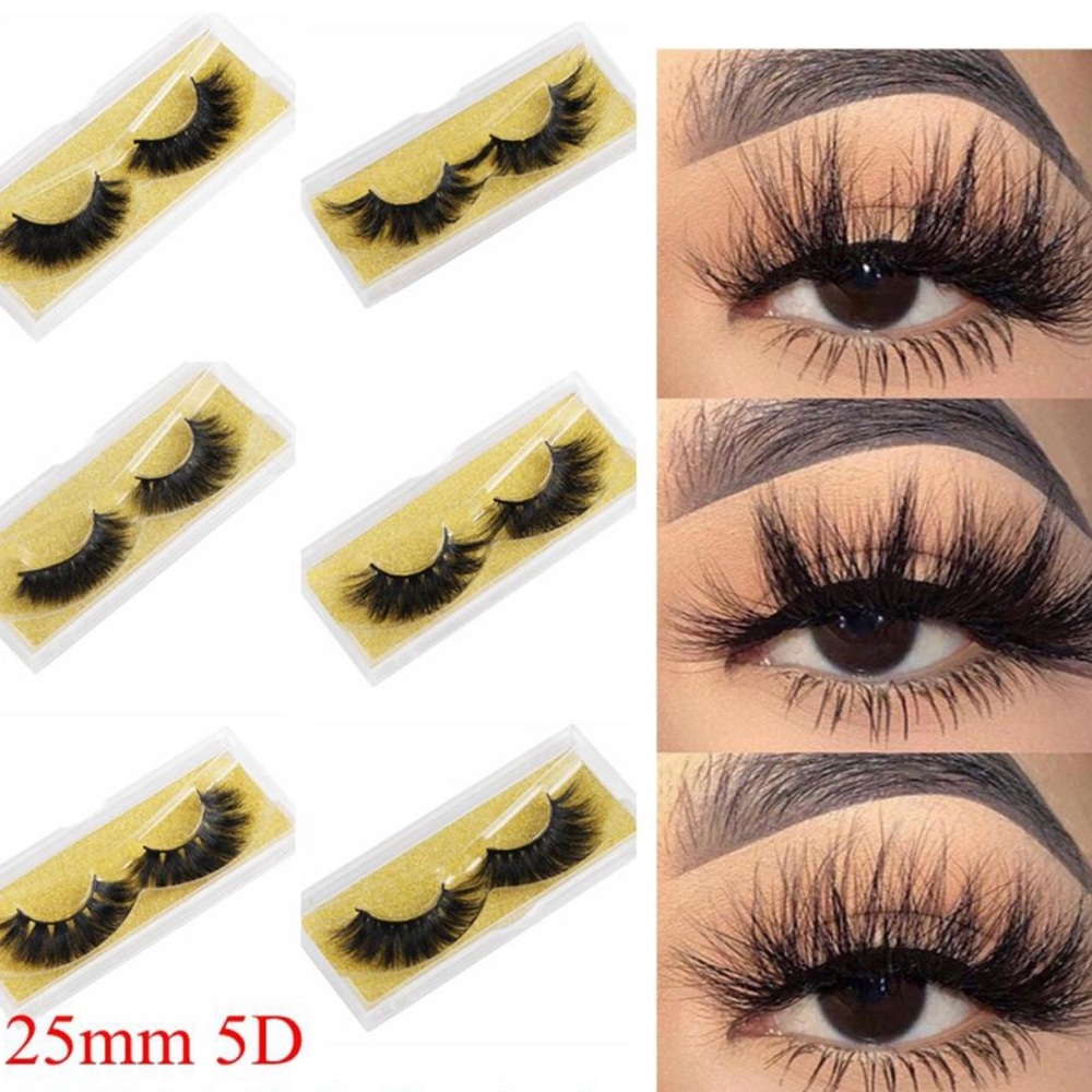 MINK EYELASHES 25mm ThickVolumizing False Lashes